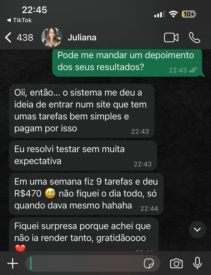 Depoimento de Juliana